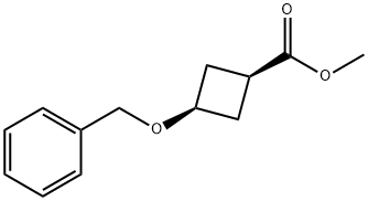 Cyclobutanecarboxylic acid, 3-(phenylmethoxy)-, methyl ester, cis- Struktur