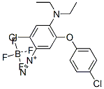 2-chloro-5-(4-chlorophenoxy)-4-diethylaminobenzenediazonium tetrafluoroborate Struktur