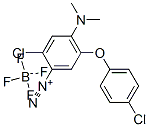 2-chloro-5-(4-chlorophenoxy)-4-dimethylaminobenzenediazonium tetrafluoroborate Struktur