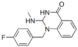 1-[(4-fluorophenyl)methyl]-2,3-dihydro-2-(methylamino)quinazolin-4(1H)-one Struktur