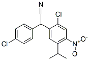 (2-chloro-5-isopropyl-4-nitrophenyl)(4-chlorophenyl)acetonitrile Struktur