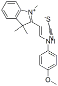 2-[2-[(4-methoxyphenyl)amino]vinyl]-1,3,3-trimethyl-3H-indolium thiocyanate Struktur