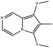 7-methyl-6,8-bis(methylthio)pyrrolo(1,2-a)pyrazine Struktur