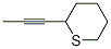 2H-Thiopyran, tetrahydro-2-(1-propynyl)- (9CI) Struktur