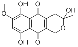 6,7-Dihydro-5,8-dihydroxy-6-(hydroxymethyl)-2-methoxy-7-(2-oxopropylidene)-1,4-naphthalenedione Struktur