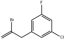 2-BROMO-3-(3-CHLORO-5-FLUOROPHENYL)-1-PROPENE Struktur