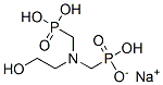 sodium trihydrogen [[(2-hydroxyethyl)imino]bis(methylene)]bisphosphonate Struktur