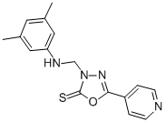 1,3,4-Oxadiazole-2(3H)-thione, 3-(((3,5-dimethylphenyl)amino)methyl)-5 -(4-pyridinyl)- Struktur