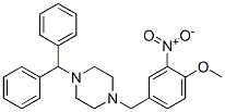 1-benzhydryl-4-[(4-methoxy-3-nitrophenyl)methyl]piperazine Struktur