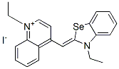 1-ethyl-4-[(3-ethyl-3H-benzoselenazol-2-ylidene)methyl]quinolinium iodide Struktur