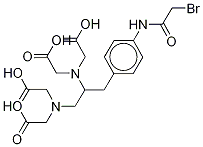 rac (Bromoacetamidophenylmethyl)ethylenediaminetetraacetic Acid Struktur