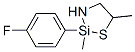 2-(4-fluorophenyl)-2,5-dimethyl-1,3,2-thiazasilolidine Struktur