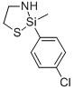 1-Thia-3-aza-2-silacyclopentane, 2-(p-chlorophenyl)-2-methyl- Struktur