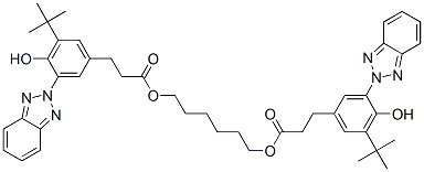 2-(2H-Benzotriazol-2-yl)-5-tert-butyl-4-hydroxyphenylpropionic acid 1,6-hex Struktur