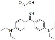 4,4'-carbonimidoylbis[N,N-diethylaniline] acetate Struktur