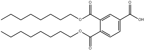 1,2,4-Benzenetricarboxylic acid hydrogen 1,2-dioctyl ester Struktur