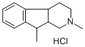 1H-Indeno(2,1-c)pyridine, 2,3,4,4a,9,9a-hexahydro-2,9-dimethyl-, hydro chloride Struktur