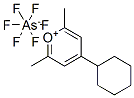 4-cyclohexyl-2,6-dimethylpyrylium hexafluoroarsenate Struktur