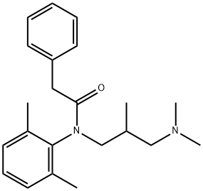 N-(3-Dimethylamino-2-methylpropyl)-2',6'-dimethyl-2-phenylacetanilide Struktur