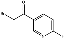 Ethanone, 2-bromo-1-(6-fluoro-3-pyridinyl)- (9CI) Struktur