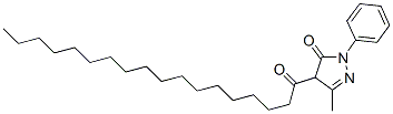 3-Methyl-1-phenyl-4-stearoyl-5(4H)-pyrazolone Struktur