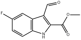 5-FLUORO-3-FORMYL-1H-INDOLE-2-CARBOXYLIC ACID METHYL ESTER Struktur