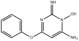 2,3-dihydro-3-hydroxy-2-imino-6-phenoxypyrimidin-4-amine Struktur