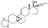 (5α,10α,17β)-5,10-Epoxy-17-hydroxy-17-(1-propyn-1-yl)-estr-9(11)-en-3-one Cyclic 1,2-Ethanediyl Acetal Struktur