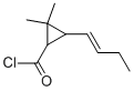 Cyclopropanecarbonyl chloride, 3-(1-butenyl)-2,2-dimethyl- (9CI) Struktur