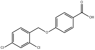 4-[(2,4-dichlorobenzyl)oxy]benzoic acid Struktur