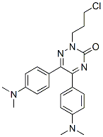 2-(3-chloropropyl)-5,6-bis(4-dimethylaminophenyl)-1,2,4-triazin-3-one Struktur