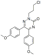 2-(3-chloropropyl)-5,6-bis(4-methoxyphenyl)-1,2,4-triazin-3-one Struktur