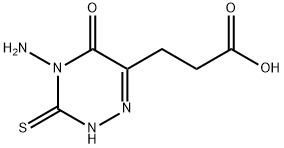 3-(4-AMINO-5-OXO-3-THIOXO-2,3,4,5-TETRAHYDRO-1,2,4-TRIAZIN-6-YL)PROPANOIC ACID Struktur