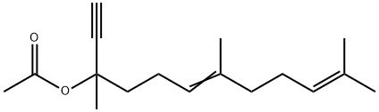 3,7,11-trimethyldodeca-6,10-dien-1-yn-3-yl acetate Struktur