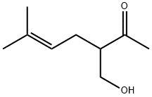 3-(hydroxymethyl)-6-methylhept-5-en-2-one Struktur