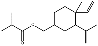 alpha,alpha,4-trimethyl-3-(1-methylvinyl)-4-vinylcyclohexylmethyl acetate Struktur