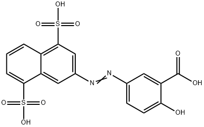 5-[(4,8-disulpho-2-naphthyl)azo]salicylic acid Struktur