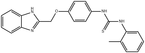 3-[4-(1H-benzoimidazol-2-ylmethoxy)phenyl]-1-(2-methylphenyl)thiourea Struktur