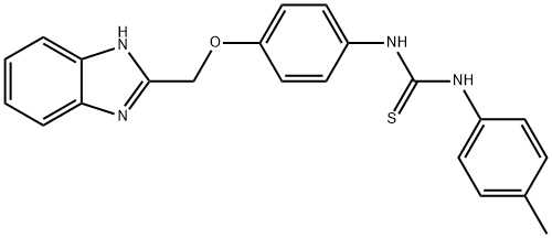 1-[4-(1H-benzoimidazol-2-ylmethoxy)phenyl]-3-(4-methylphenyl)thiourea Struktur