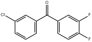 3-CHLORO-3',4'-DIFLUOROBENZOPHENONE Struktur