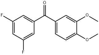 3,5-DIFLUORO-3',4'-DIMETHOXYBENZOPHENONE Struktur