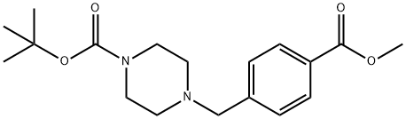 TERT-BUTYL 4-[4-(METHOXYCARBONYL)BENZYL]PIPERAZINE-1-CARBOXYLATE Struktur