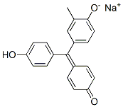 4-[(4-hydroxyphenyl)(4-hydroxy-m-tolyl)methylene]cyclohexa-2,5-dien-1-one, sodium salt Struktur