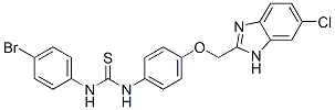 1-(4-bromophenyl)-3-[4-[(5-chloro-3H-benzoimidazol-2-yl)methoxy]phenyl ]thiourea Struktur