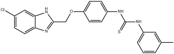 3-[4-[(5-chloro-3H-benzoimidazol-2-yl)methoxy]phenyl]-1-(3-methylpheny l)thiourea Struktur