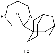 5-Tricyclo(3.3.1.1(sup 3,7))dec-1-yl-6,8-dioxa-3-azabicyclo(3.2.1)octa ne hydrochloride Struktur