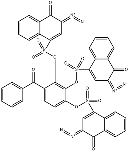 4-benzoylbenzene-1,2,3-triyl tris(3-diazo-3,4-dihydro-4-oxonaphthalene-1-sulphonate) Struktur