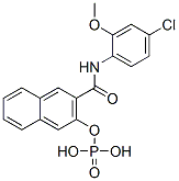 N-(4-chloro-2-methoxyphenyl)-3-(phosphonooxy)naphthalene-2-carboxamide Struktur