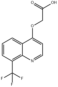 (8-Trifluoromethyl-quinolin- 4-yloxy)-acetic acid Struktur