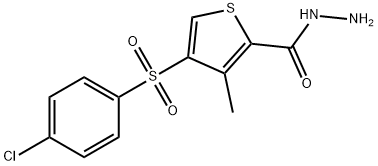 4-[(4-CHLOROPHENYL)SULFONYL]-3-METHYLTHIOPHENE-2-CARBOHYDRAZIDE Struktur